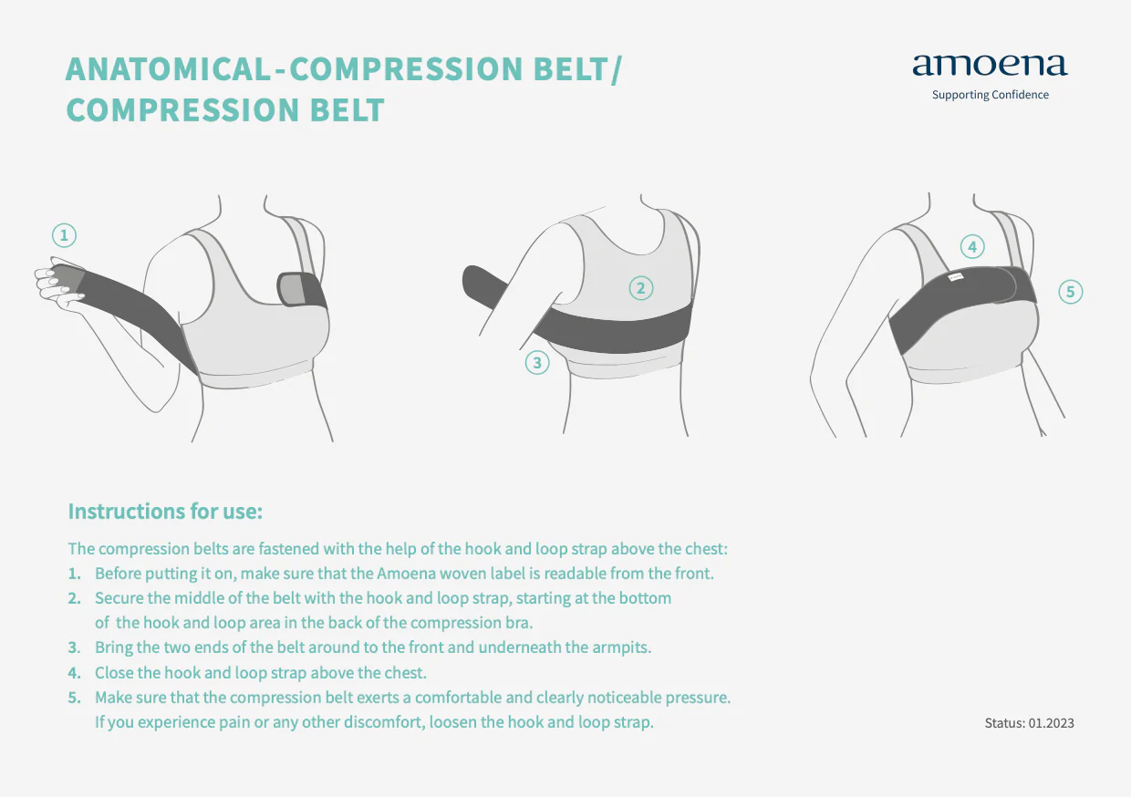 Amoena Anatomic Compression Belt - Premium - Nude - Image 2
