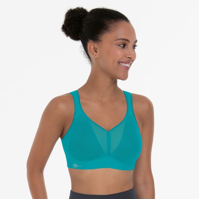 Anita - Active Air Control Sports Bra - Peacock Blue - Image 3